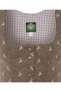 Trachtenmieder Braun Meliert Hirsch 000568 -Modegeschäft 000568 3 1200x1200