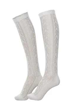 Spitzenkniestrümpfe Weiß 100245