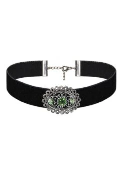 Kropfband Schwarz Mit Ovalem Anhänger Und 3 Farbigen Steinen 100247 -Modegeschäft 100247 hgruen 2 724f95679a93a525529e9b9873b14013 1200x1200