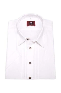 Trachtenhemd Kurzarm Weiß 111065