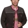 Spieth & Wensky Trachten Strickjacke Braun Rot Ramstein 113262