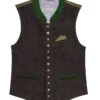 Trachtenweste Braun-grün Holger 114612