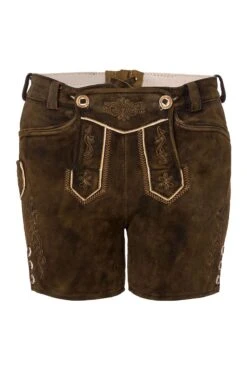 Damen Lederhose Kurz Braun Nena 120060