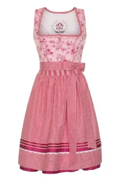 Mini Dirndl 60cm Rosa-pink-karo Anke 130946