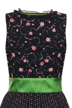Midi Dirndl 65cm Schwarz-grün Antonia 131085 8 Midi Dirndl 65cm Schwarz-grün Antonia 131085 -Modegeschäft 131085 hinten2 1200x1200