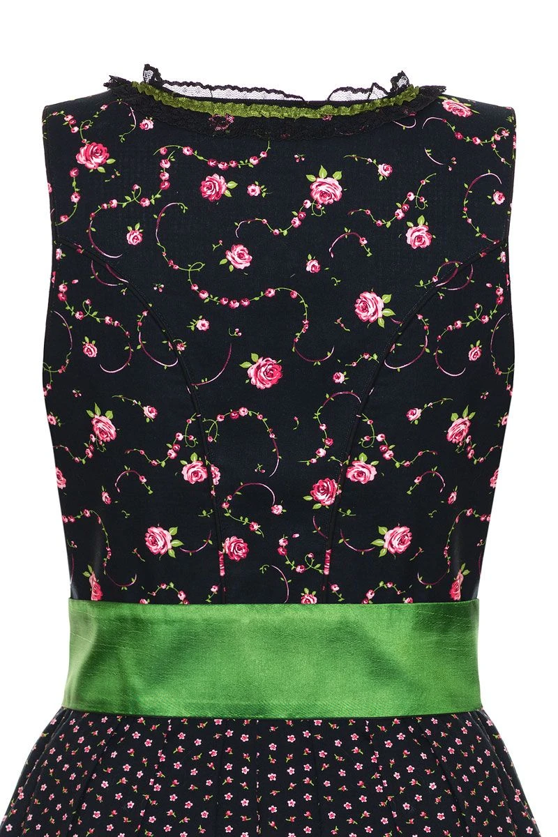 Midi Dirndl 65cm Schwarz-grün Antonia 131085 4 Midi Dirndl 65cm Schwarz-grün Antonia 131085 – Bild 4