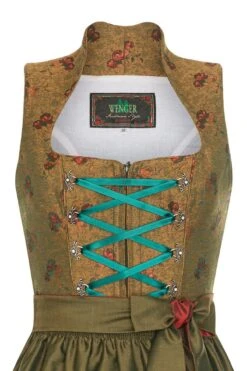 Midi Dirndl 65cm Braun Olivgrün Olivia 131182 -Modegeschäft 131182 2 1200x1200
