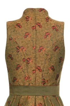 Midi Dirndl 65cm Braun Olivgrün Olivia 131182 -Modegeschäft 131182 hinten 1 1200x1200