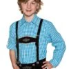 Kinder Trachtenhemd Langarm Türkis Karo 140434