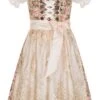 Kinder Dirndl Altrosa Creme Geblümt Ramona 141007