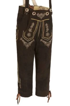 Kinder Lederhose Kniebund Altbraun Gespeckt Michi 140940
