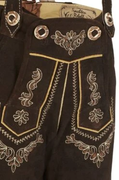 Kinder Lederhose Kniebund Altbraun Gespeckt Michi 140940 -Modegeschäft Kinderlederhose kniebund mit H Tr ger coffee Michi 140940 1 1200x1200