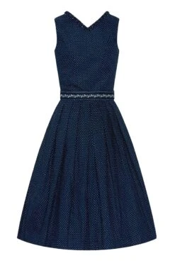 Midi Dirndl 65 Cm Dunkelblau Gepunktet 015619 -Modegeschäft almsach midi dirndl 65cm dunkelblau gepunktet 015619 3 1200x1200
