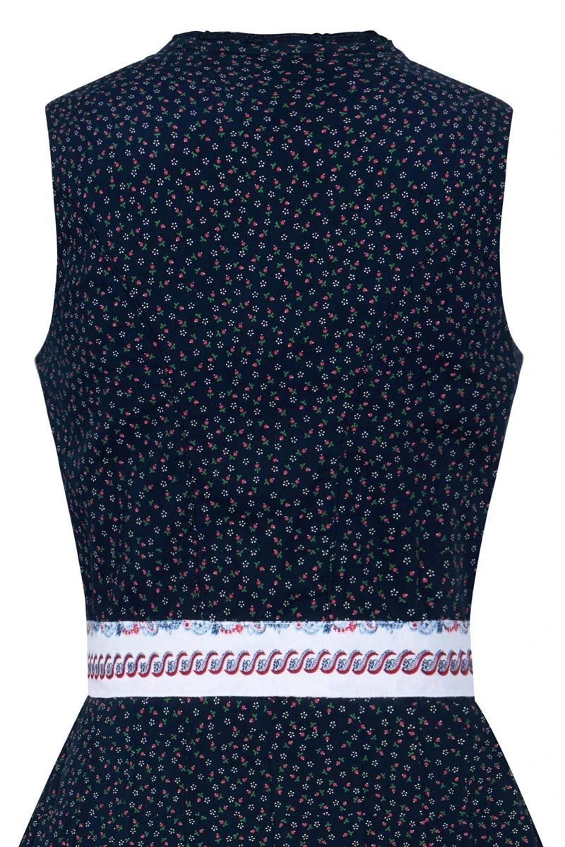 Mini Dirndl 60 Cm Dunkelblau Geblümt Weiß 015617 4 Mini Dirndl 60 Cm Dunkelblau Geblümt Weiß 015617 – Bild 4