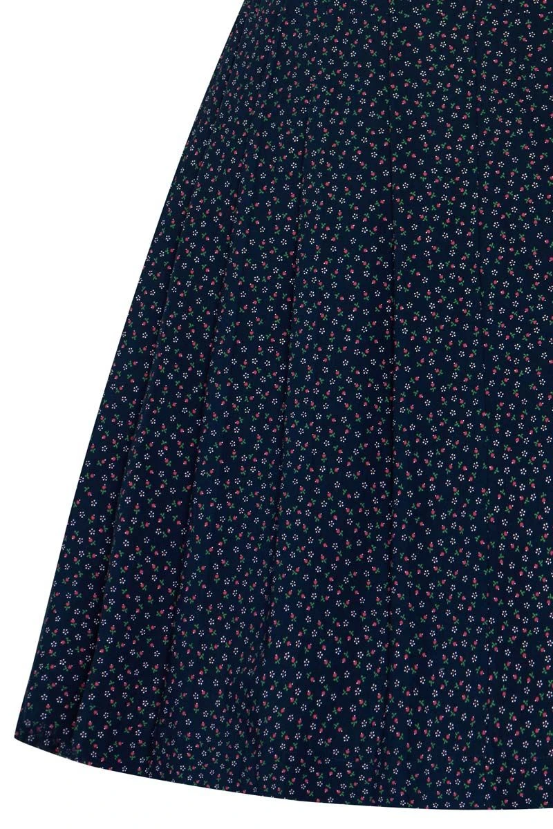 Mini Dirndl 60 Cm Dunkelblau Geblümt Weiß 015617 6 Mini Dirndl 60 Cm Dunkelblau Geblümt Weiß 015617 – Bild 6