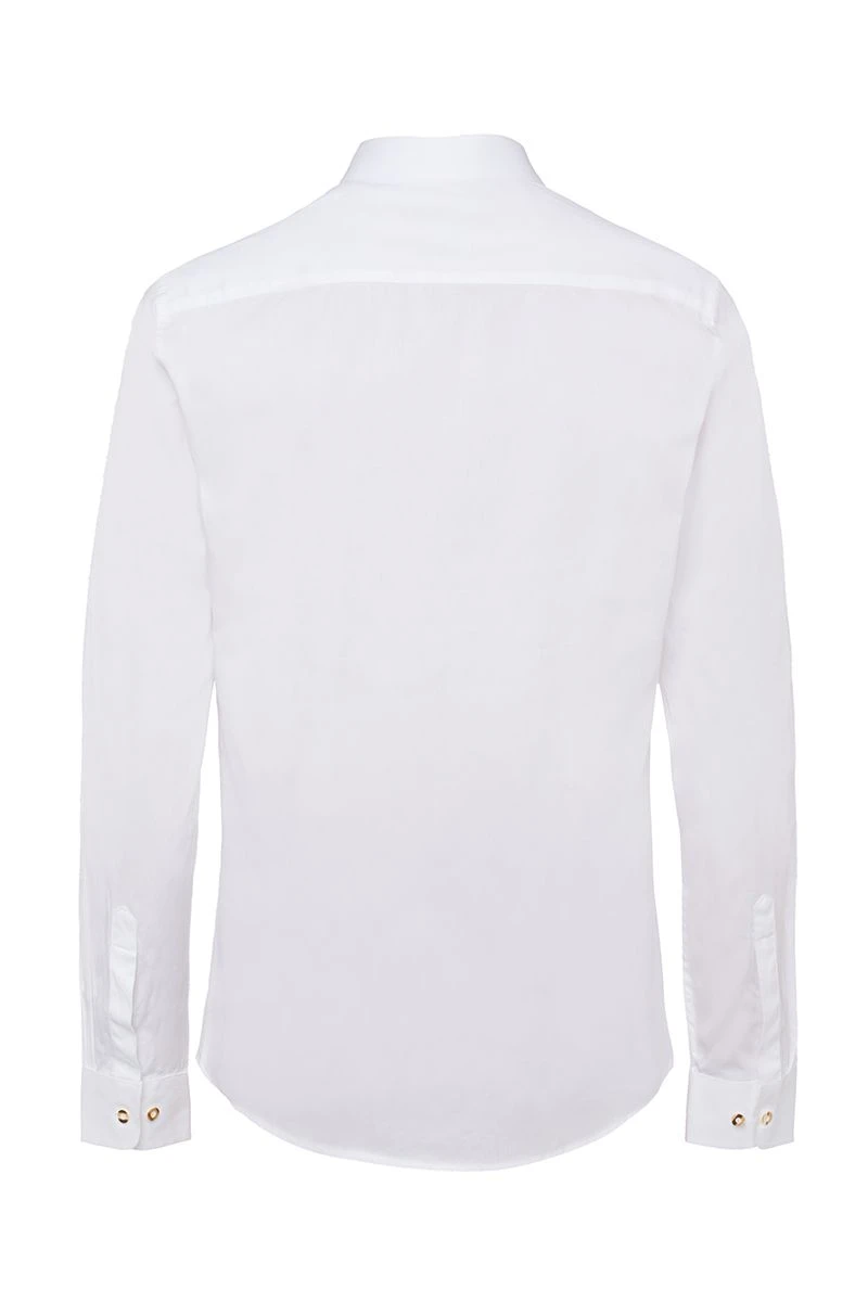 Trachtenhemd Langarm Weiß Leopold Slimfit 111914 3 Trachtenhemd Langarm Weiß Leopold Slimfit 111914 – Bild 3