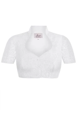 Dirndlbluse Spitze Weiß Stretch Chiara 009172