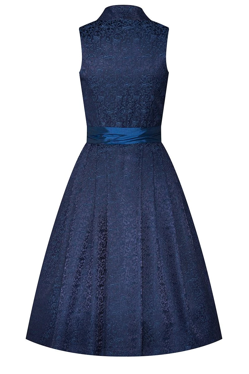 Midi Dirndl 65 Cm Dunkelblau Mit Spitzenschürze Bayana 009180 2 Midi Dirndl 65 Cm Dunkelblau Mit Spitzenschürze Bayana 009180 – Bild 2
