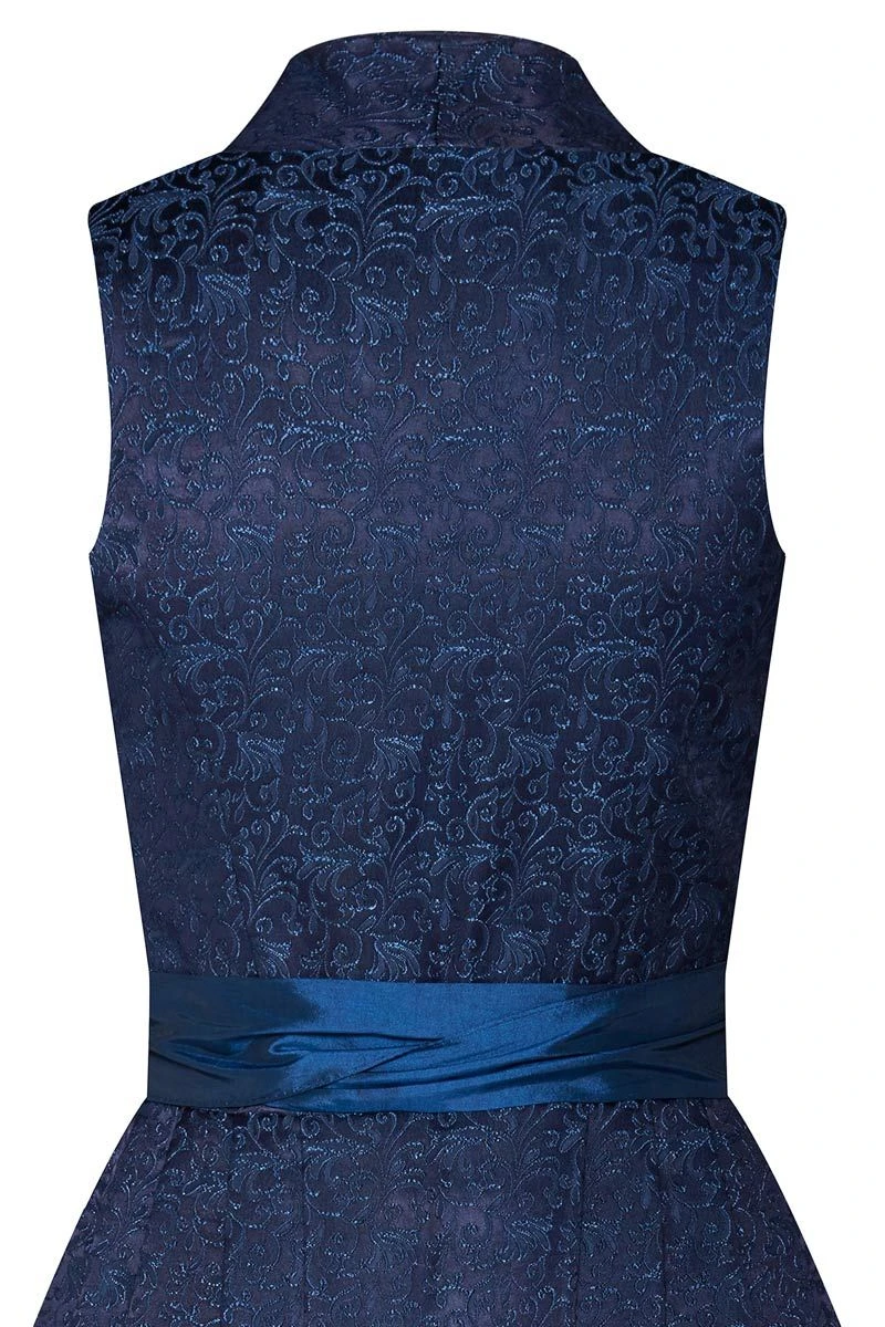 Midi Dirndl 65 Cm Dunkelblau Mit Spitzenschürze Bayana 009180 4 Midi Dirndl 65 Cm Dunkelblau Mit Spitzenschürze Bayana 009180 – Bild 4