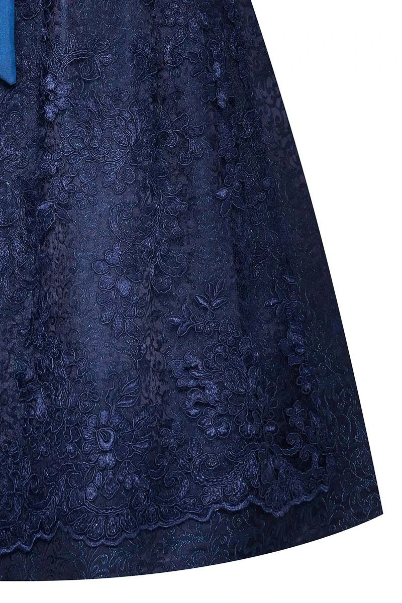 Midi Dirndl 65 Cm Dunkelblau Mit Spitzenschürze Bayana 009180 5 Midi Dirndl 65 Cm Dunkelblau Mit Spitzenschürze Bayana 009180 – Bild 5