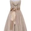 Midi Dirndl 65 Cm Taupe Inkl. Charivari Lucienne 007308 - Limitiert
