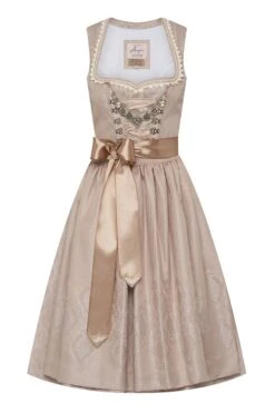 Midi Dirndl 65 Cm Taupe Inkl. Charivari Lucienne 007308 - Limitiert