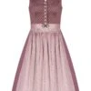Midi Dirndl 65cm Rosenholz Altrosa Gemustert Doro 007278