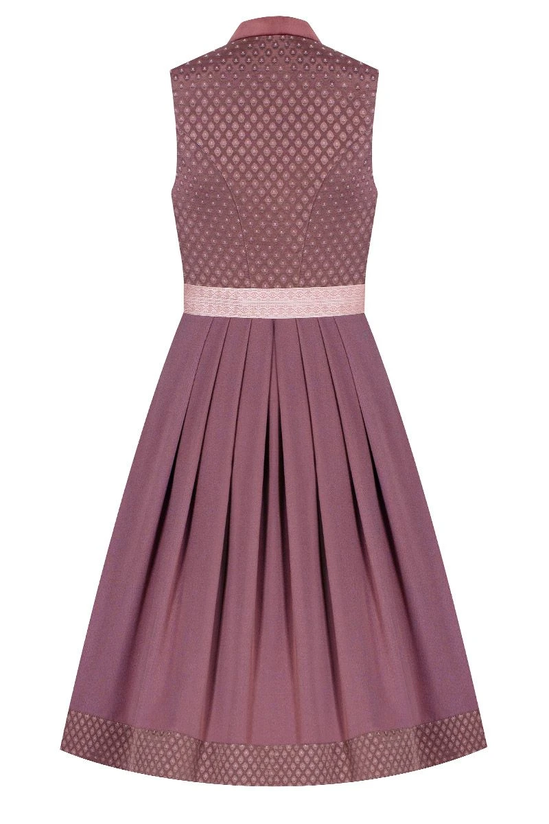 Midi Dirndl 65cm Rosenholz Altrosa Gemustert Doro 007278 2 Midi Dirndl 65cm Rosenholz Altrosa Gemustert Doro 007278 – Bild 2