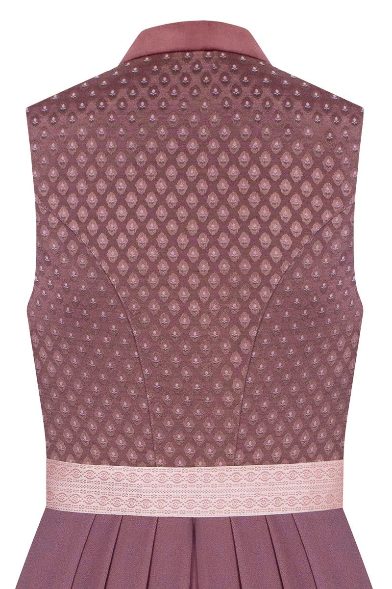 Midi Dirndl 65cm Rosenholz Altrosa Gemustert Doro 007278 4 Midi Dirndl 65cm Rosenholz Altrosa Gemustert Doro 007278 – Bild 4