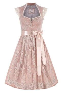 Midi Dirndl 70 Cm Altrosa Creme Astrid 015867