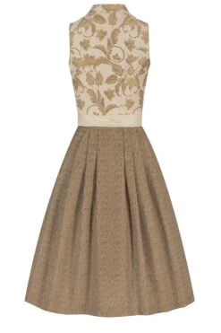 Midi Dirndl 70 Cm Creme Gold Luna 012214 -Modegeschäft alpenglanz midi dirndl 70cm creme gold luna 012214 3 1200x1200
