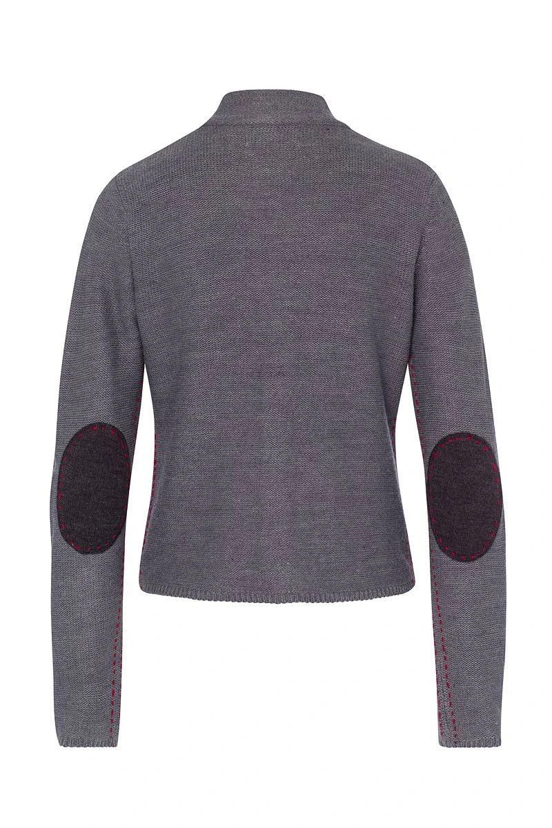 Trachten Strickjacke Grau Rot Carina 003599 2 Trachten Strickjacke Grau Rot Carina 003599 – Bild 2