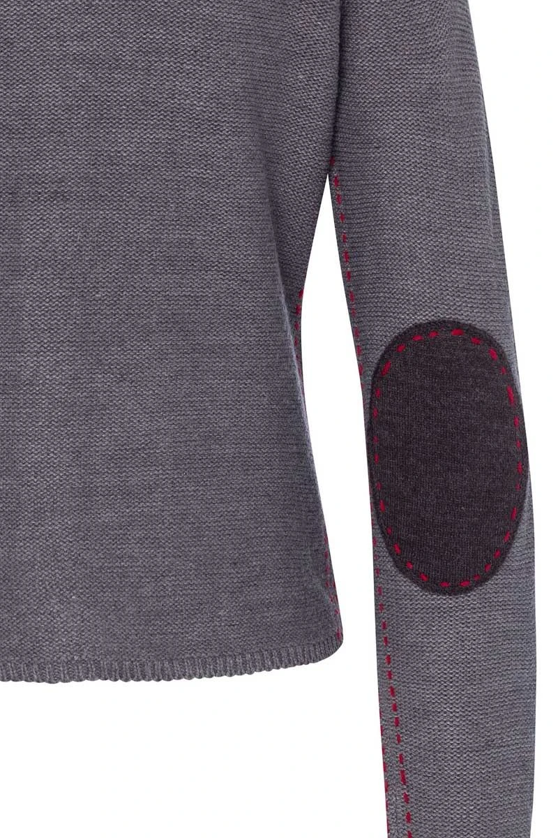 Trachten Strickjacke Grau Rot Carina 003599 3 Trachten Strickjacke Grau Rot Carina 003599 – Bild 3