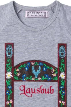 Kinder Trachtenshirt Grau Dunkelbraun Lausbub 004087 -Modegeschäft anouk et emile kinder trachtenshirt grau dunkelbraun lausbub 004087 3 1200x1200