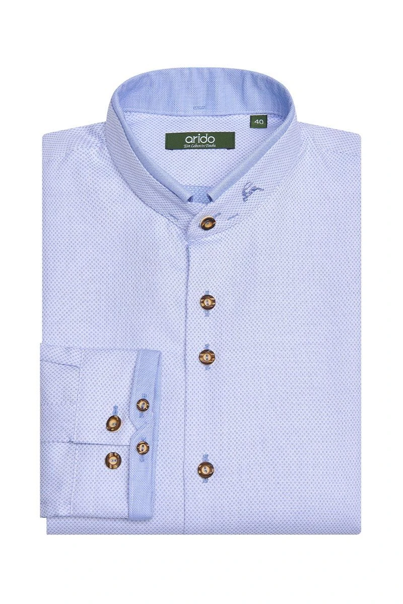 Trachtenhemd Langarm Blau Gemustert Vinzent 011581 1 Trachtenhemd Langarm Blau Gemustert Vinzent 011581