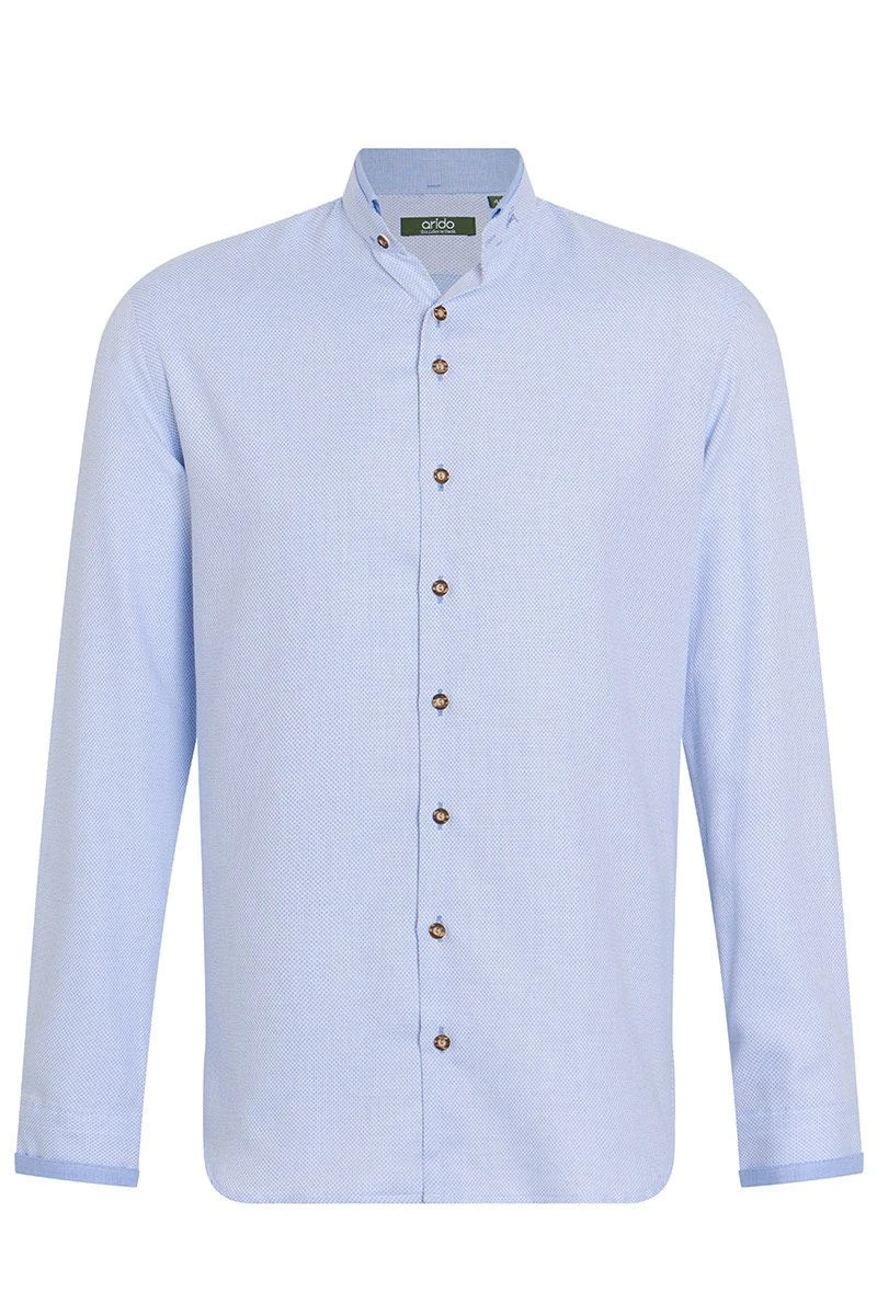 Trachtenhemd Langarm Blau Gemustert Vinzent 011581 3 Trachtenhemd Langarm Blau Gemustert Vinzent 011581 – Bild 3