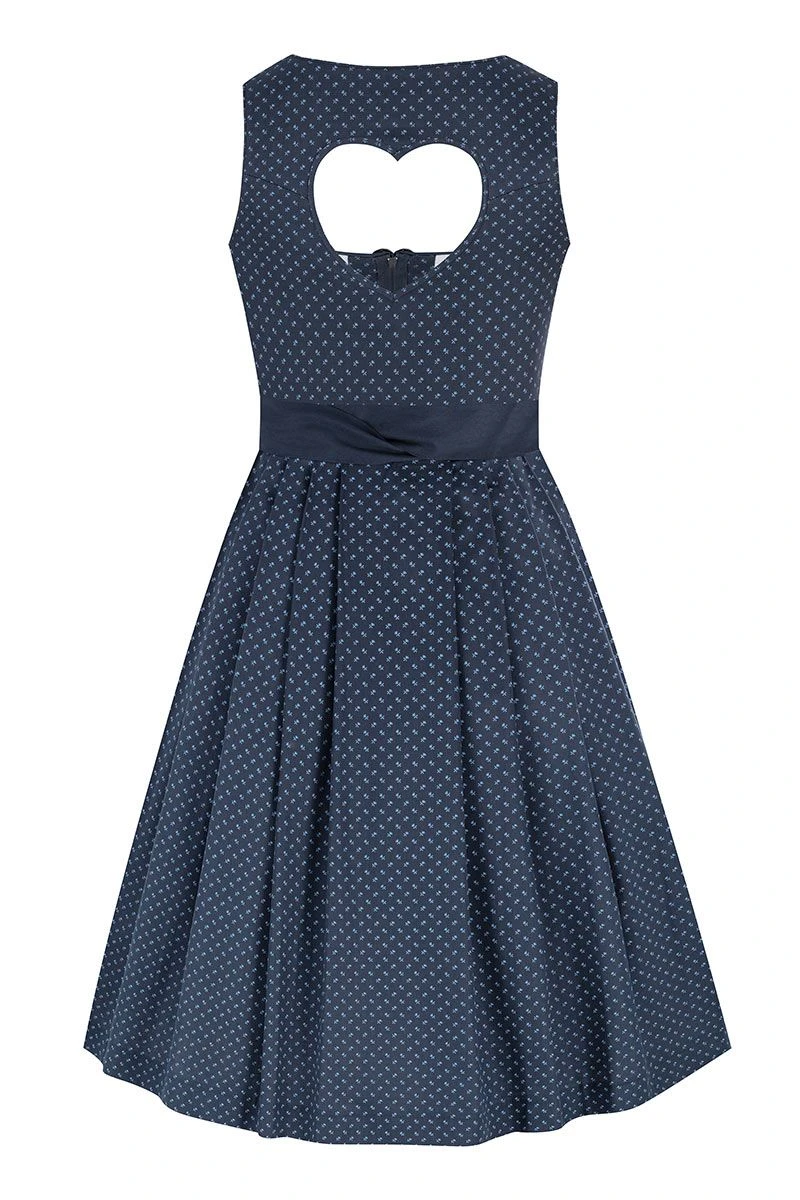 Midi Dirndl 65 Cm Dunkelblau Gemustert Blau Resi 014655 3 Midi Dirndl 65 Cm Dunkelblau Gemustert Blau Resi 014655 – Bild 3