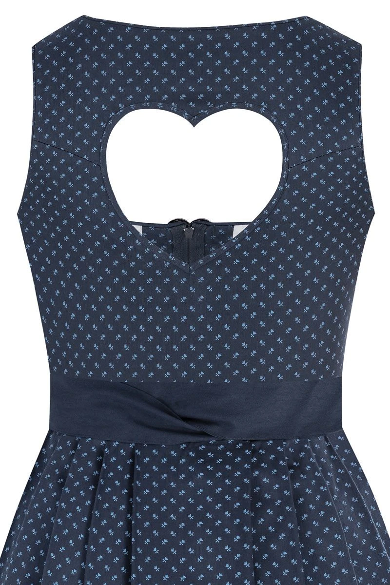 Midi Dirndl 65 Cm Dunkelblau Gemustert Blau Resi 014655 4 Midi Dirndl 65 Cm Dunkelblau Gemustert Blau Resi 014655 – Bild 4