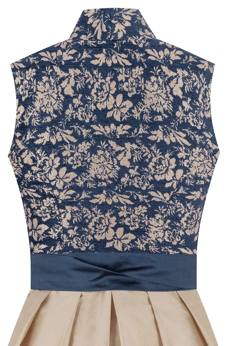 Midi Dirndl 70 Cm Dunkelblau Gold Elisa 016391 4 Midi Dirndl 70 Cm Dunkelblau Gold Elisa 016391 – Bild 4