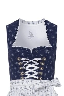 Mini Dirndl 60cm Dunkelblau Weiß Diana 003742 -Modegeschäft bergweiss trachten minidirndl 60er dunkelblau weiss diana 003742 3 1200x1200