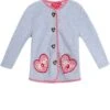 Kinder Trachtenjacke Hellgrau Rot 011405