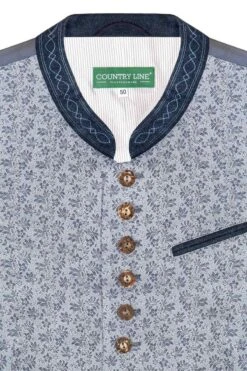 Trachtenweste Hellblau Gemustert 005008#X4691 BLAUH -Modegeschäft country line trachtenweste hellblau gemustert 005008 3 1200x1200