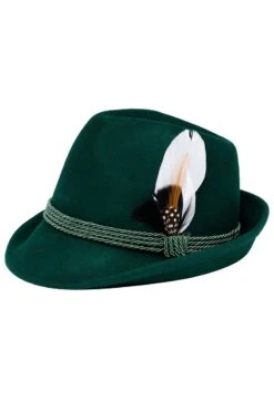 Damen Trachtenhut Tannengrün Mit Feder 130110