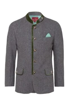 Lodenjacke Grau Grün Inkl. Einstecktuch 004564