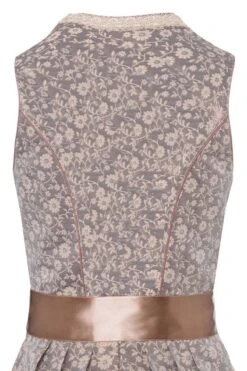 Mini Dirndl 60cm Taupe Beige Geblümt Jana 005446 -Modegeschäft edelheiss midi dirndl 65er taupe beige gebluemt jana 005446 4 1200x1200
