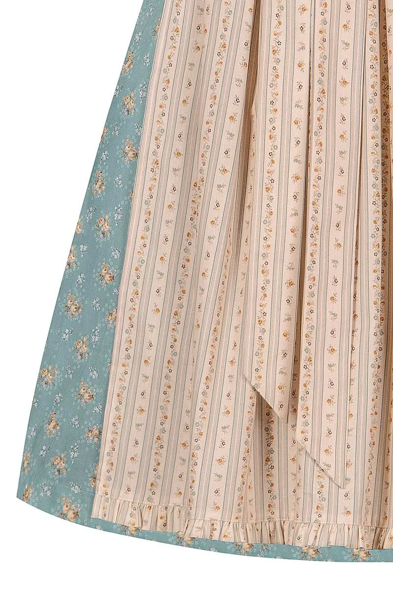 Midi Dirndl 65cm Türkis Creme Geblümt Tamara 004395 5 Midi Dirndl 65cm Türkis Creme Geblümt Tamara 004395 – Bild 5