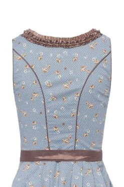 Mini Dirndl 60cm Hellblau Gepunktet Taupe Stella 003177 -Modegeschäft edelheiss minidirndl 60er hellblau gepunktet taupe stella 003177 5 1200x1200