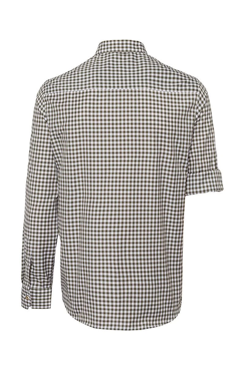 Trachtenhemd Langarm Schilfgrün Kariert Robby 005116 3 Trachtenhemd Langarm Schilfgrün Kariert Robby 005116 – Bild 3