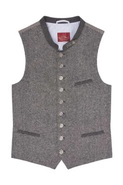 Trachtenweste Grau Hellgrau Vinzent 008811