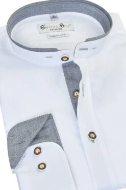 Trachtenhemd Langarm Weiß Grau Pilsensee 010670 -Modegeschäft gweih und silk trachtenhemd langarm weiss grau pilsensee 010670 2 1200x1200